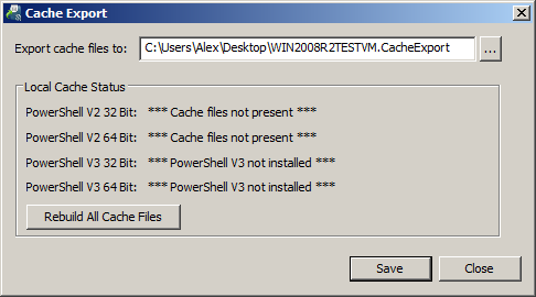 Cache Export Utility