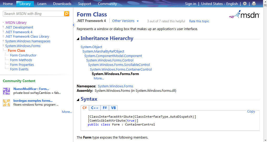 MSDN Library