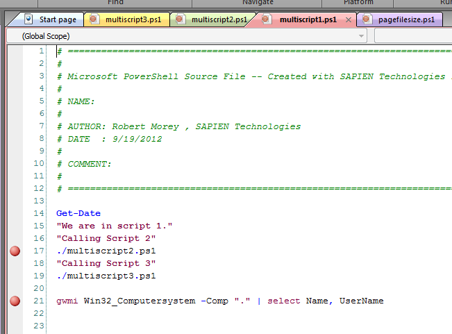 PrimalScript File Groups feature