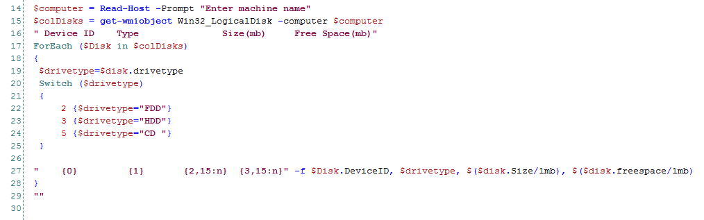 simple sample script