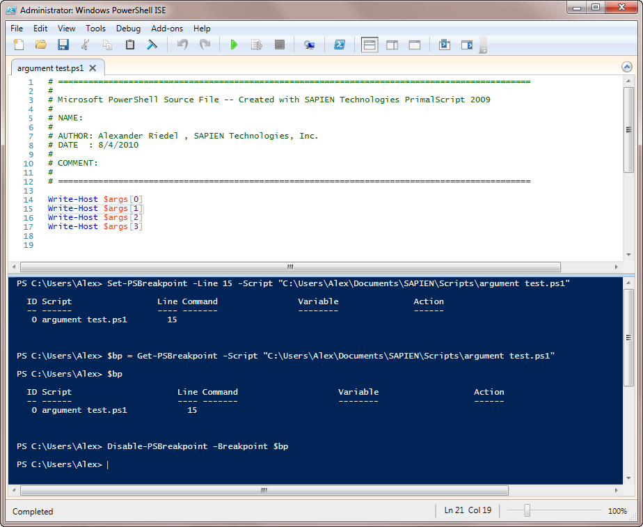 Disable breakpoints in console