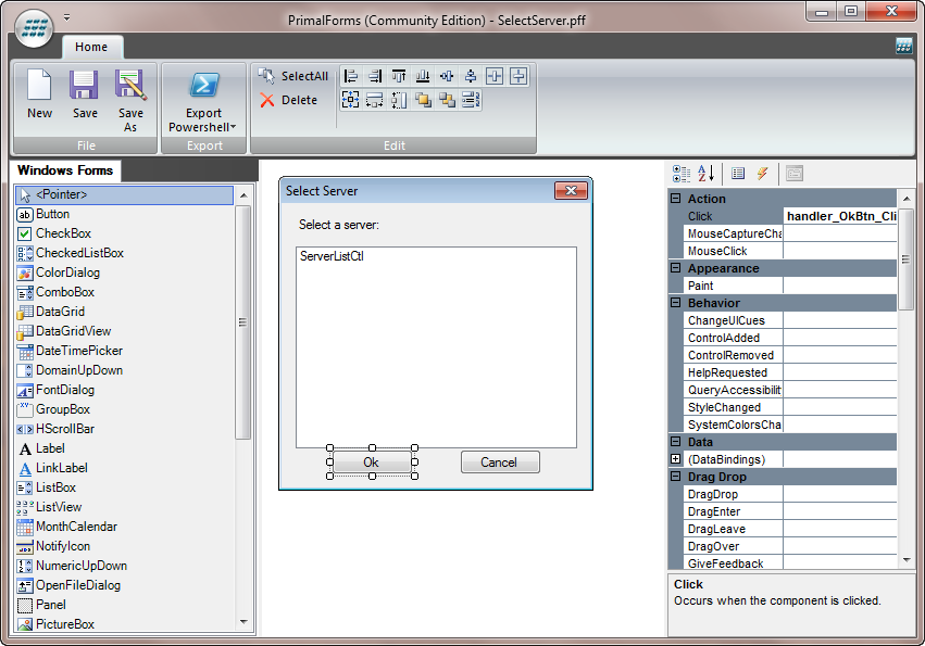 sapien powershell studio popup messagebox