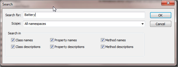 WMI Explorer Search functionality