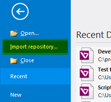 Import repository