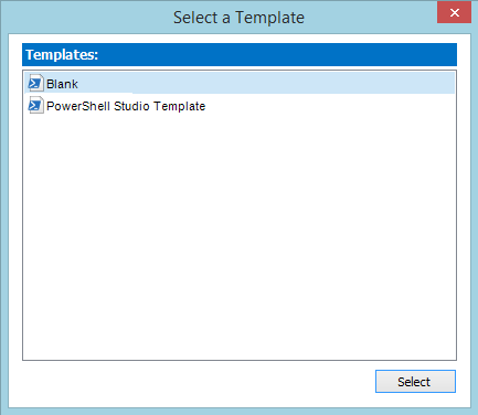 Now, when you create a new script file, Blank is one of your choices