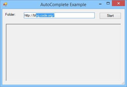 AutoCompleteMode property values: Append