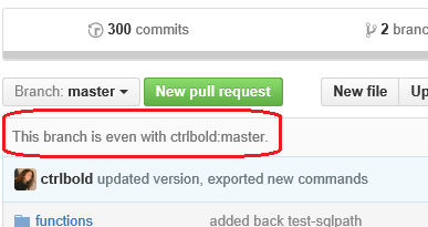 this branch is even with master