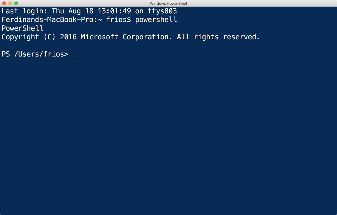 PowerShell Terminal Session