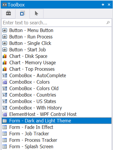 Dark and Light Theme Control Set