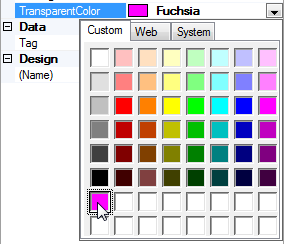 Select Created Custom Color